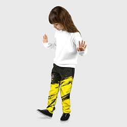 Брюки детские Российская империя - Желтые потертости, цвет: 3D-принт — фото 2