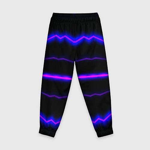 Детские брюки Color multicoloured neon stripes / 3D-принт – фото 2