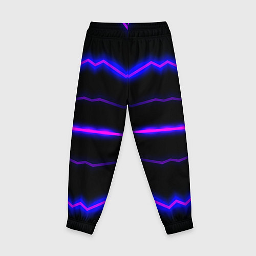 Детские брюки Color multicoloured neon stripes / 3D-принт – фото 2
