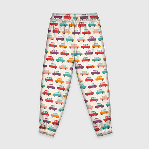 Детские брюки Цветные машинки паттерн / 3D-принт – фото 2