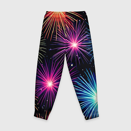Детские брюки Стилизованный праздничный салют / 3D-принт – фото 2