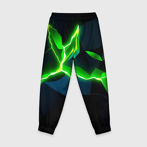 Детские брюки Neon green glow / 3D-принт – фото 2