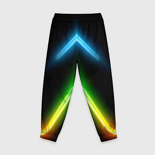 Детские брюки Neon multicolored lines / 3D-принт – фото 2
