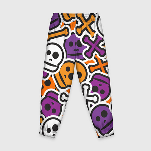 Детские брюки Funny skulls / 3D-принт – фото 2