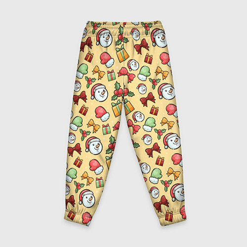 Детские брюки Новогодний паттерн / 3D-принт – фото 2