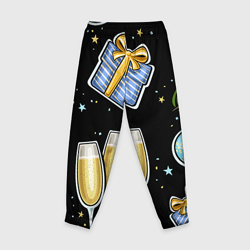 Детские брюки Новогодний вайб / 3D-принт – фото 2