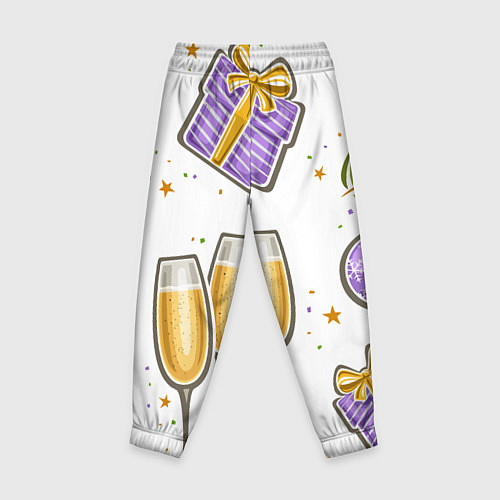 Детские брюки Новогодний вайб / 3D-принт – фото 2