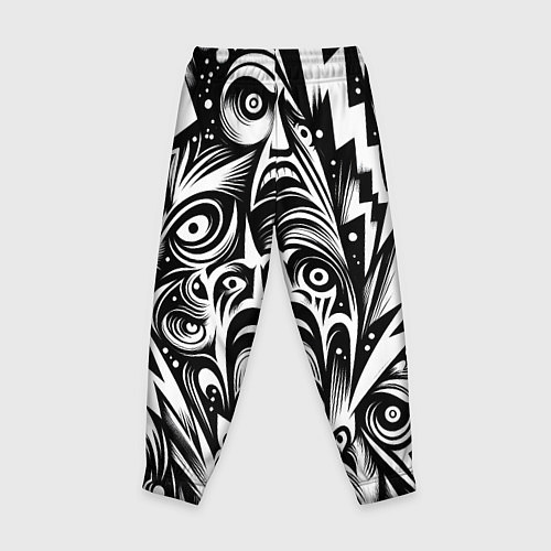 Детские брюки Lightnings and faces - ai art fantasy / 3D-принт – фото 2