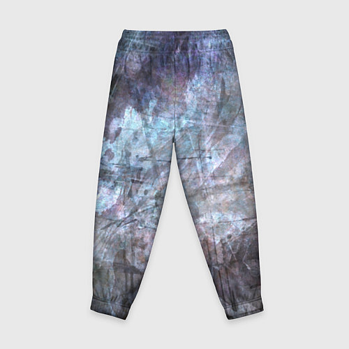 Детские брюки Абстракция - gray-blue hurricane / 3D-принт – фото 2