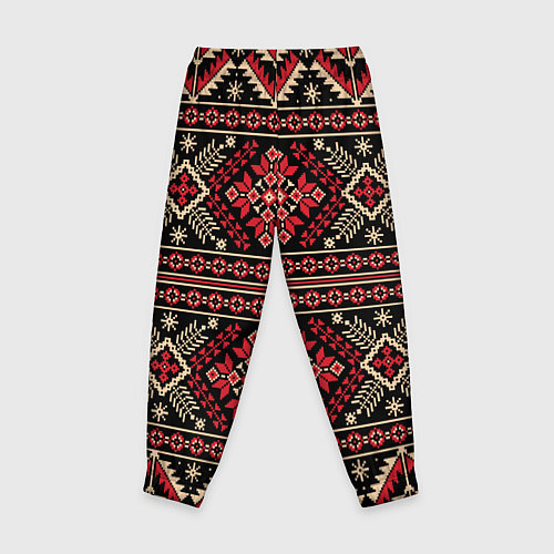Детские брюки Этнический славянский орнамент / 3D-принт – фото 2