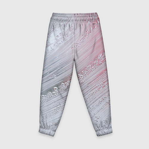 Детские брюки Морозные полосы на стекле / 3D-принт – фото 2