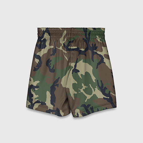 Детские шорты Камуфляж: хаки/зеленый / 3D-принт – фото 2
