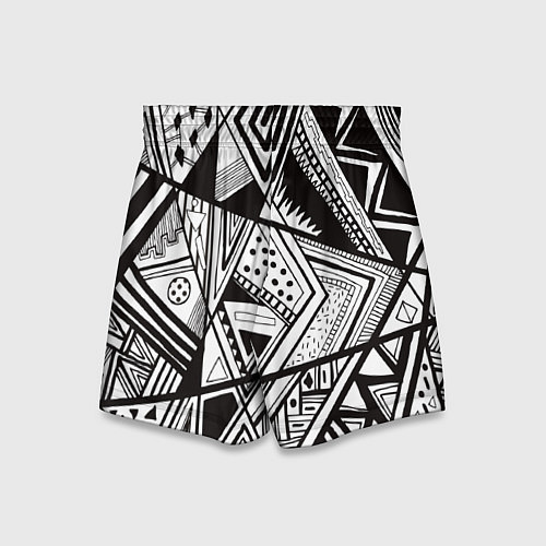 Детские шорты Black and white / 3D-принт – фото 2
