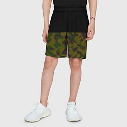 Шорты детские Лесной Камуфляж 1, цвет: 3D-принт — фото 2