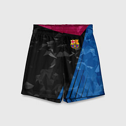 Шорты детские FC Barcelona: Abstract, цвет: 3D-принт