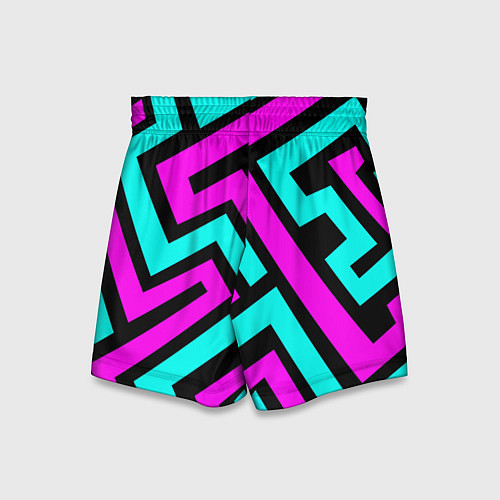 Детские шорты Maze: Violet & Turquoise / 3D-принт – фото 2