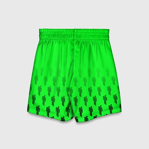Детские шорты Billie Eilish: Green Autograph / 3D-принт – фото 2