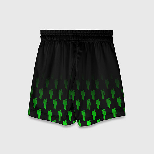 Детские шорты Billie Eilish: Green & Black Autograph / 3D-принт – фото 2