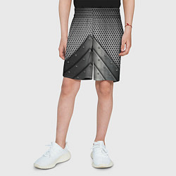 Шорты детские Броня металлическая, цвет: 3D-принт — фото 2