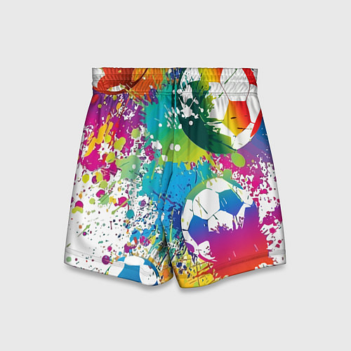 Детские шорты Football Paints / 3D-принт – фото 2
