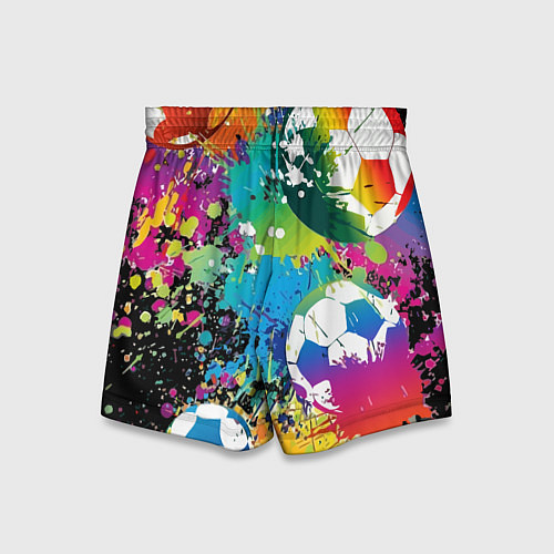 Детские шорты Football Paints / 3D-принт – фото 2