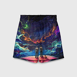 Шорты детские Космос, цвет: 3D-принт