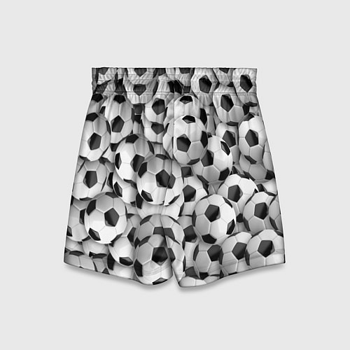 Детские шорты Футбольные мячи много / 3D-принт – фото 2
