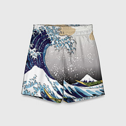 Шорты детские The great wave off kanagawa, цвет: 3D-принт