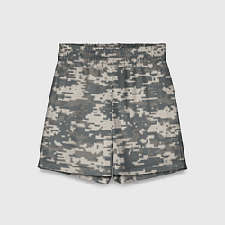Шорты детские Цифровой камуфляж, цвет: 3D-принт
