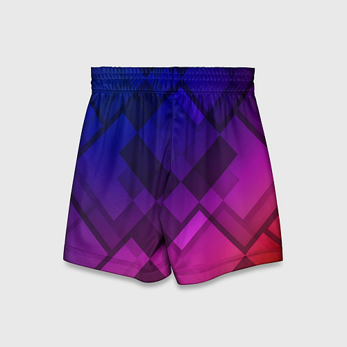 Детские шорты Ромбы в градиенте / 3D-принт – фото 2
