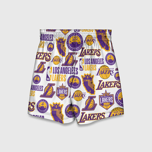 Детские шорты LAKERS LOGO / 3D-принт – фото 2