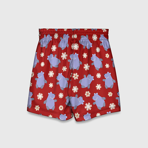 Детские шорты Белые мишки / 3D-принт – фото 2
