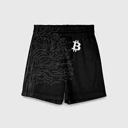 Шорты детские БИТКОИН BITCOIN, цвет: 3D-принт