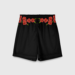 Шорты детские Цветы, цвет: 3D-принт