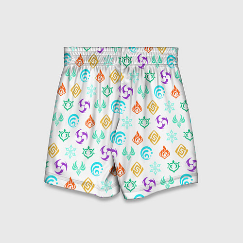 Детские шорты GENSHIN IMPACT ЭМБЛЕМЫ / 3D-принт – фото 2