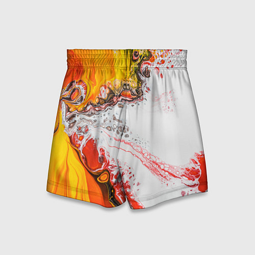 Детские шорты Рисунок желтой краской / 3D-принт – фото 2