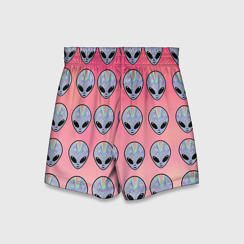 Детские шорты Гламурные пришельцы / 3D-принт – фото 2