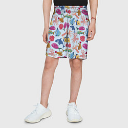 Шорты детские Подводные существа, цвет: 3D-принт — фото 2