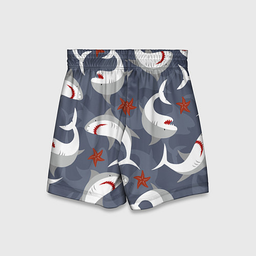 Детские шорты Акулы / 3D-принт – фото 2