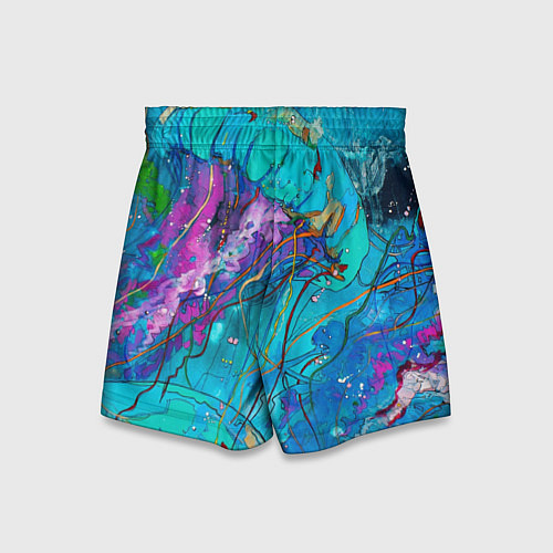 Детские шорты Красочная медуза / 3D-принт – фото 2