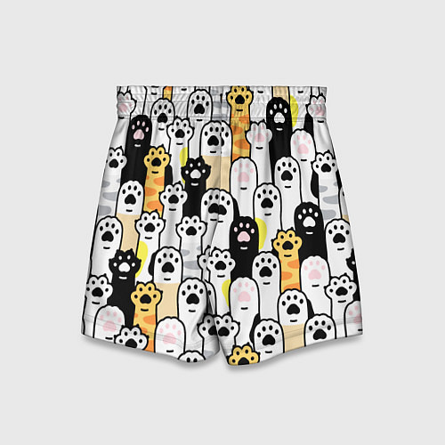 Детские шорты КОШАЧИЬ ЛАПЫ / 3D-принт – фото 2