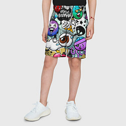 Шорты детские Граффити, цвет: 3D-принт — фото 2