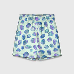 Шорты детские Драгоценные синие камни, цвет: 3D-принт