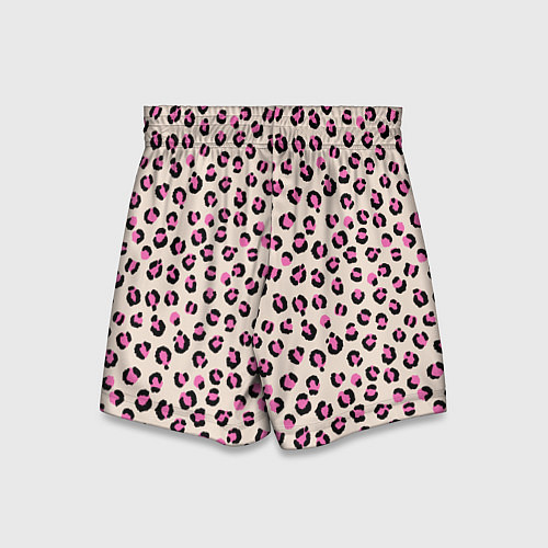 Детские шорты Леопардовый принт розовый / 3D-принт – фото 2