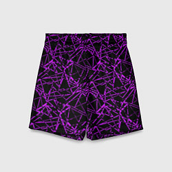 Детские шорты Фиолетово-черный абстрактный узор