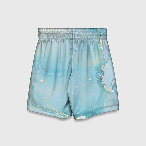 Детские шорты Голубая Акварель / 3D-принт – фото 2