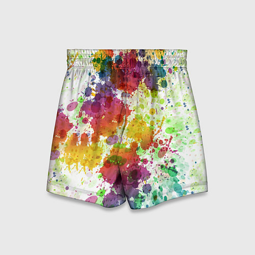 Детские шорты Красно-жёлтые пятна / 3D-принт – фото 2