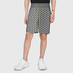 Шорты детские Цветок Жизни чёрно-белый, цвет: 3D-принт — фото 2