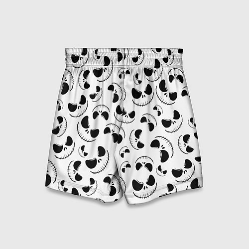 Детские шорты Джек Скеллингтон паттерн лицо / 3D-принт – фото 2