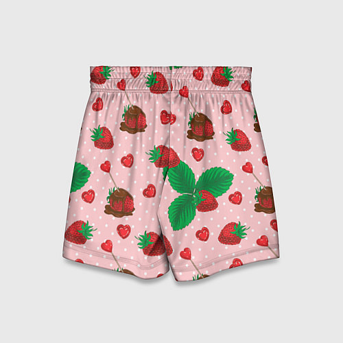 Детские шорты Клубника в шоколаде / 3D-принт – фото 2